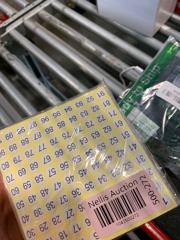 Photo 1 of 1-500 Round Number Stickers Labels 15 Sets 7500 Self Adhesive Labels Small Consecutive Number Decals Number Signs Inventory Stickers for Organizing and Storage Classification