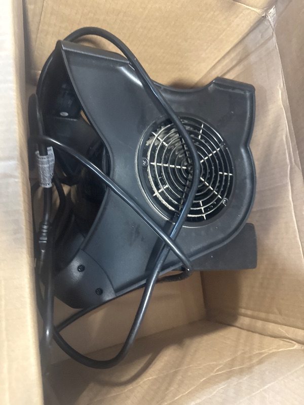 Photo 1 of 12” High Velocity Utility Fan, Pivoting Blower for Job Site or Home Use, 3 Speeds, 289 CFM, 2 Accessory Outlets, Circuit Breaker, 120V, Fully Assembled, Black