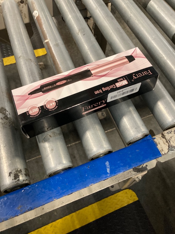 Photo 1 of 1 Inch Dual Voltage Ceramic Curling Iron with Keratin & Argan Oil, Mini Hair Curler, Travel Size with Storage Bag