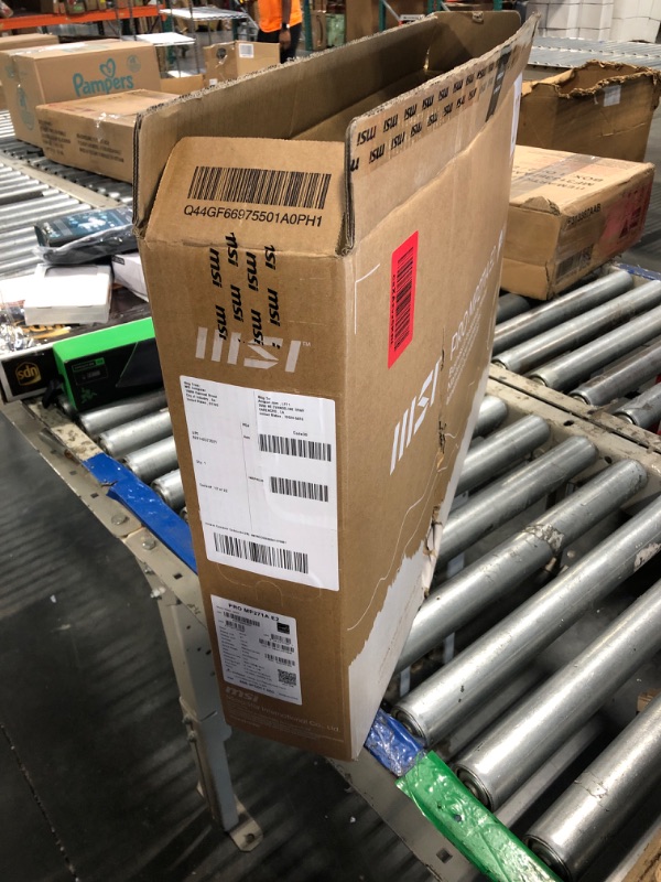 Photo 1 of ** USE FOR PARTS**
MSI PRO MP271A E2 27-inch IPS 1920 x 1080 (FHD) Gaming Office Monitor, 120Hz, Free-Sync, HDMI, DisplayPort, VGA Port, VESA Mountable, Tilt, Speaker, 4-Side Slim Bezel 1ms, Black