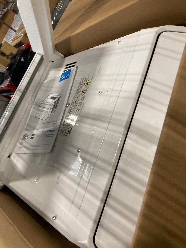 Photo 1 of Midea 8,000 BTU Smart Inverter Air Conditioner Window Unit with Heat and Dehumidifier – Cools up to 350 Sq. Ft., Energy Star Rated, Quiet Operation, Electronic Controls, Remote Control, White