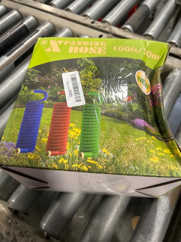 Photo 1 of 100 ft Expandable Garden Hose, 2025 New Ultra Lightweight Kink Free Flexible Water Hose 100ft, 10 Pattern Spray Nozzle, Leak-Proof Solid Brass Fittings, High-Density Outer Fabric & Durable Inner Core