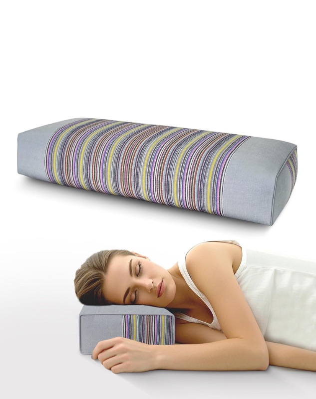 Photo 1 of ** similar image **Buckwheat Pillow & Cervical Pillows for Sleeping?21x8x3inch? 100% Organic Coarse Cloth Package w Organic Buckwheat Hulls? Natural Cooling Technology and Relieve Cervical Pain. (Grey)