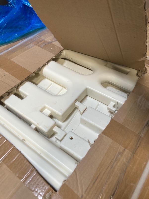 Photo 1 of VEVOR Swimming Pool Ladder, 4-Step Double Handrails Stairs with Non-Slip Heavy Duty Steps, Max Load Capacity 400 lbs, for 48-54 in Inground & Above-Ground Pools of Any Decking Surface, Milk White