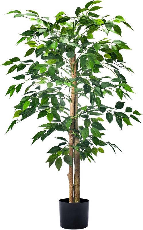 Photo 1 of 
HAIHONG 4FT Artificial Ficus Trees with Realistic Leaves and Natural Trunk, Faux Ficus Tree with Sturdy Plastic Nursery Pot, Fake Ficus Tree for Office Home...