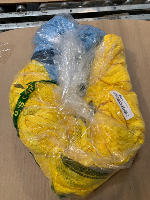 Photo 1 of ****Missing one yellow and one blue jersey****
Vabean 24 Pack Nylon Mesh Scrimmage Team Practice Vests Pinnies Jerseys Train Vest for Adult Sport Basketball Soccer Football (Yellow, Light Blue)