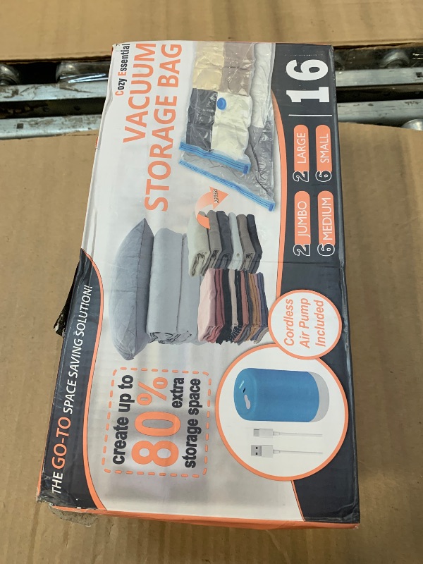 Photo 1 of 16 Pack Space Saver Storage Bags with Electric Air Pump