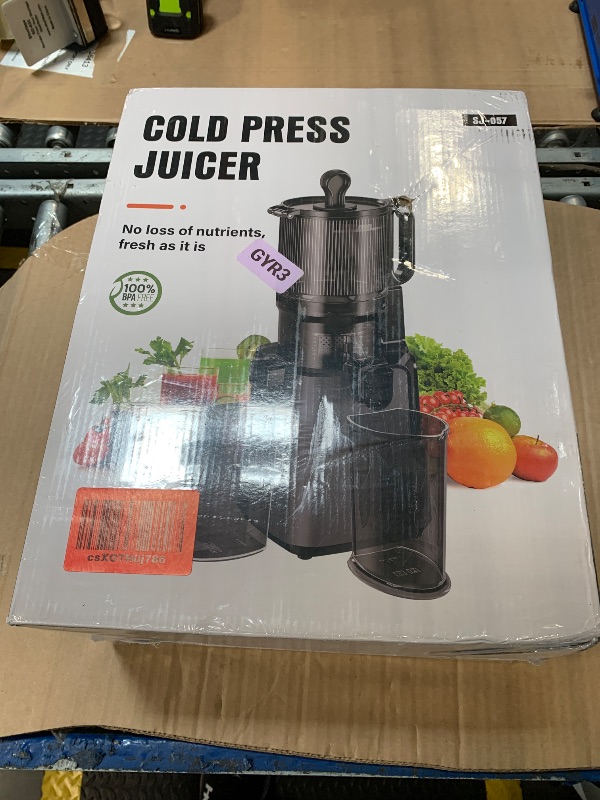 Photo 1 of ** NEW FACTORY SEALED ** Juicer Machines with 5.8" Large Feed Chute, Cold Press Juicer For Whole Vegetables and Fruits, 400W Professional Slow Masticating juicer Easy to Clean for Batch Juicing (Titanium Gray)