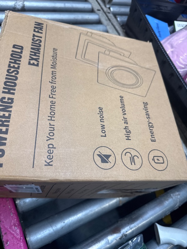 Photo 1 of ***light missing***
POWERENG Bathroom Exhaust Fan with Light,11.8 in Panel,12W 6000k Square LED,141 CFM,0.7 Sones,115V 45W Quiet Bathroom Ventilation Exhaust Fan for Shower/Restroom/Office/Home (6000K LED)