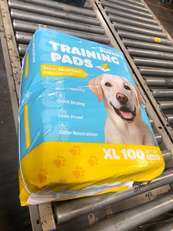 Photo 1 of 100-Pack X-Large Puppy Pads - 34'' x 28'' Pee Pads for Dogs Potty Training with Leak-Proof Quick-Dry Design, 6-Layer Dog Pads Extra Large, Blue