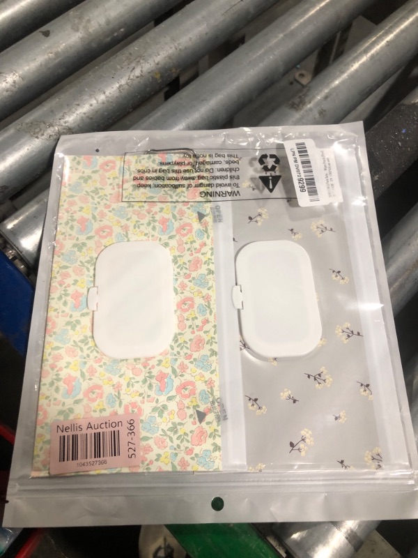 Photo 1 of FEBSNOW 2 Pack Baby Wipes Dispenser, Portable Refillable Wipe Holder Baby Wipes Container Travel Wipes Case Reusable Wet Wipes Pouch (Floral)