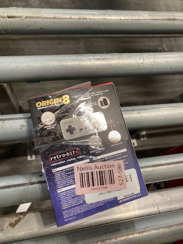 Photo 1 of Retro-Bit Origin 8 2.4 GHz Wireless Controller – for Original NES, PC/Windows, MacOS, USB Devices, Nintendo Switch Online - GB Grey