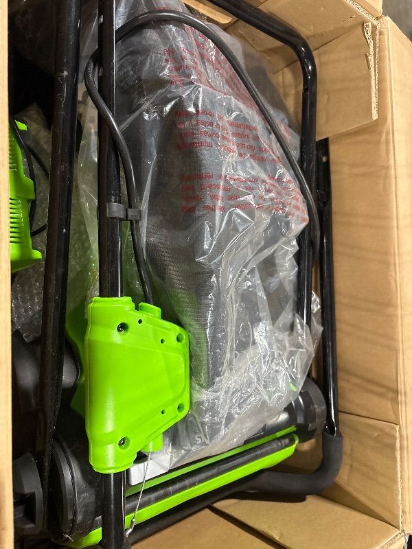 Photo 3 of     Greenworks 48V (2 x 24V) 17" Cordless (Push) Lawn Mower (125+ Compatible Tools), (2) 4.0Ah Batteries and Dual Port Rapid Charger Included