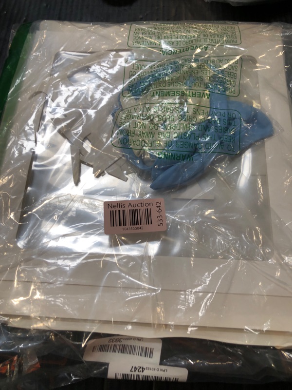 Photo 1 of ****MISSING THE BALLONS****Voircoloria Baby Boxes with Letters for Baby Shower, 4 Transparent Balloon Boxes with Letters for Gender Reveal Birthday Wedding Baby Shower Decorations(Blue and White Balloons).