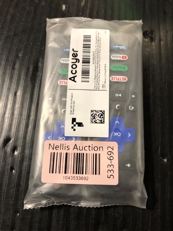 Photo 1 of (Pack of 2) Replacement-Remote-Control for Roku-TV,Compatible for TCL Roku/Hisense Roku/Onn Roku/Philips Roku Smart TVs(Not for Roku Stick and Box)