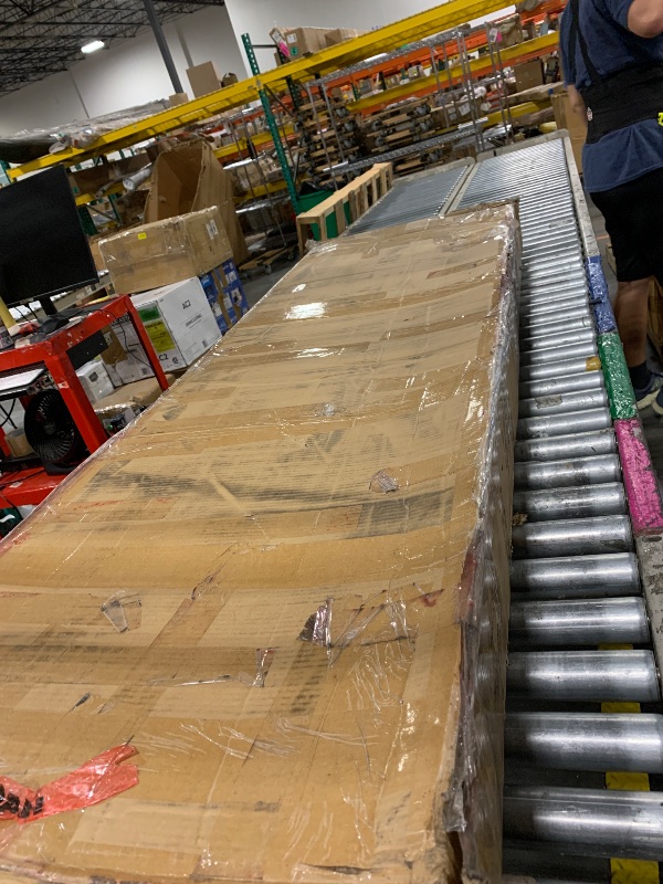 Photo 1 of *** missing all hardware***Feonase King Size Bed Frame with Luxury Wingback and Fast Charging Station,King Upholstered Button Tufted Storage Headboard Platform Bed,Sturdy Wooden Slats Support,Easy Assembly,Noise-Free,Dark Gray
*** missing all hardware***