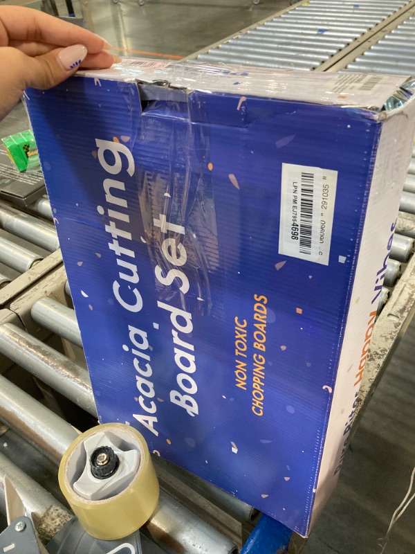 Photo 1 of ***SIMILAR ITEM***Non Toxic Cutting Boards - Cutting Board Set Free of Mineral Oil, Made of FSC Acacia Wood - Cutting Boards for Kitchen - Includes 2 Chopping Boards. By Ziruma