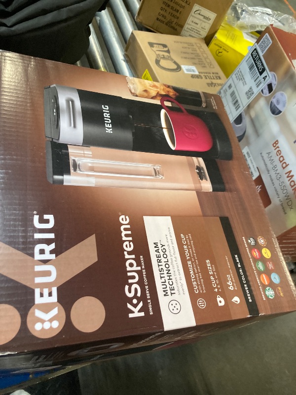 Photo 1 of **DAMAGED HANDLE***Keurig K-Supreme Single Serve K-Cup Pod Coffee Maker, MultiStream Technology, 4 Brew Sizes, 66oz Dual-Position Removable Reservoir, Black