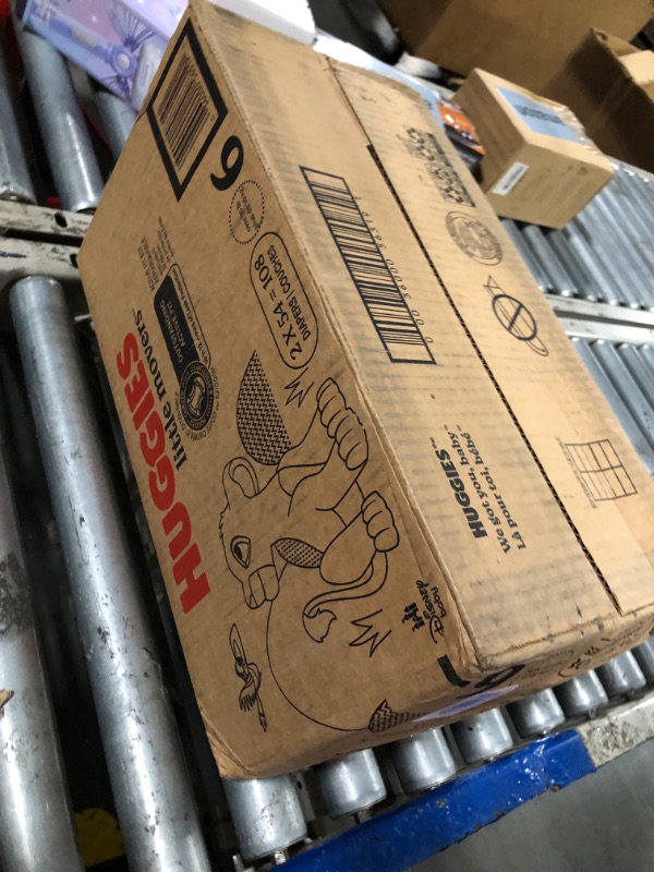 Photo 1 of Huggies Size 6 Diapers, Little Movers Baby Diapers, Size 6 (35+ lbs), 108 Count (2 Packs of 54), Packaging May Vary