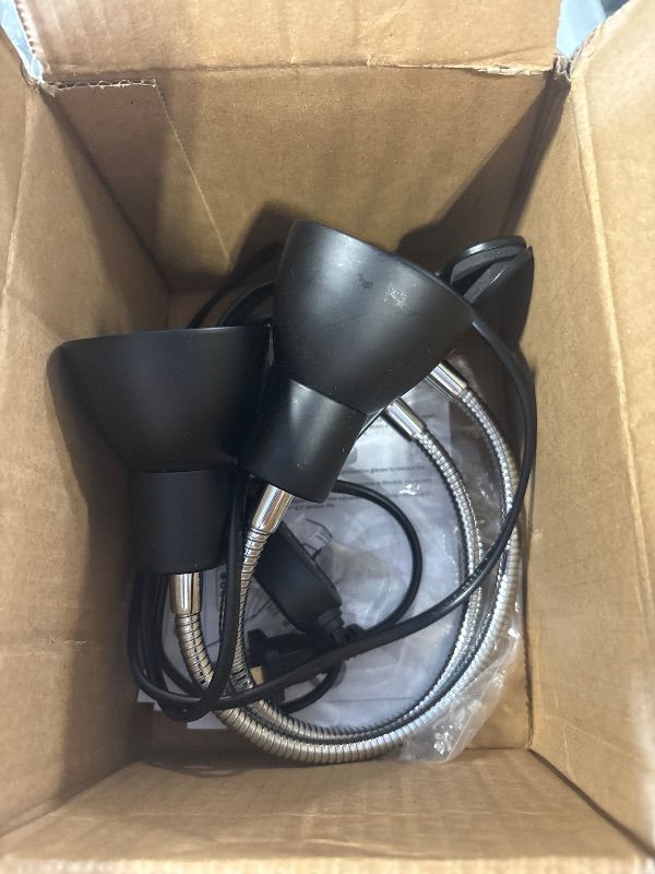 Photo 1 of [Needs new bulbs] Jaenmsa Heat Lamp for Reptile,UVA UVB Light for Turtle,Bearded Dragon Basking Light Bulbs,Dimmable 360°Gooseneck UV Heating Lamp W/ G9 Mini Halogen Bulbs 60W (White*2?Red*2) for Tortoise/Snake/Lizard. 
