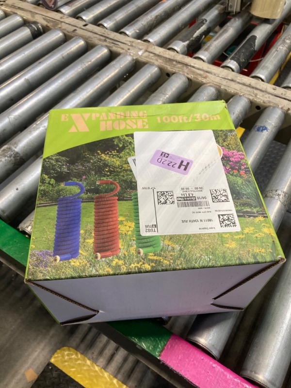 Photo 1 of 100 ft Expandable Expanding Garden Hose - All Upgrated 2025 Retractable Water Hoses with 3/4" Solid Brass Fittings, Extra Strength Fabric - Flexible Expanding Hose with 10 Pattern Spray Nozzles