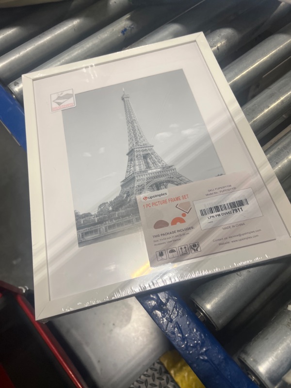 Photo 1 of upsimples 11x14 Picture Frame, Display Pictures 8x10 with Mat or 11x14 Without Mat, Wall Hanging Photo Frame, White, 1 Pack