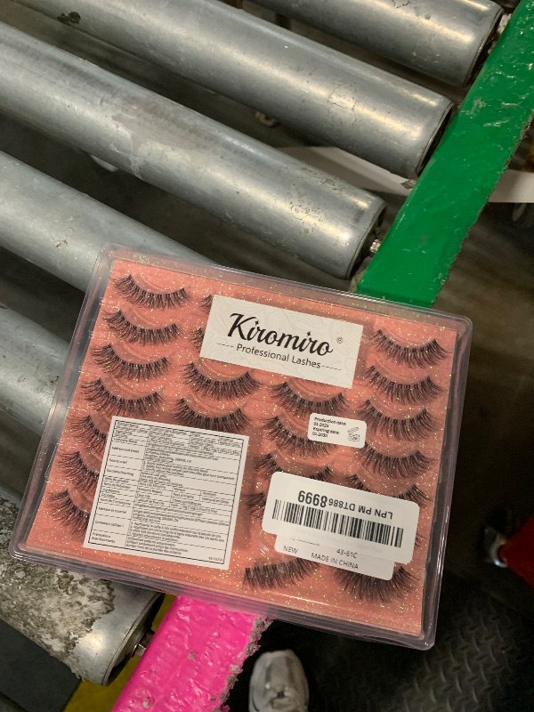 Photo 1 of 14mm Lashes Natural Look Wispy Eyelashes Faux Mink Lashes Clear Band Short Natural False Lashes Cat Eye Daily Soft Strip Lashes Pack by Kiromiro