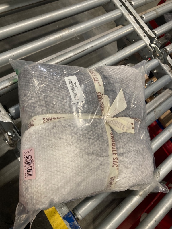 Photo 1 of (Look At Second Picture) Snuggle Sac Checkered Blanket, GRAY Throw Blanket for Couch Plaid Microfiber Fluffy Warm Cozy Fuzzy Soft Throw Blanket Reversible Checker Blankets for Sofa, Chair, Bed, 50x60 inches