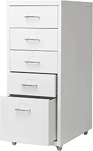 Photo 1 of MIOCASA 5 Drawer Metal File Cabinet Mobile Underdesk Chest for Home Office WHITE