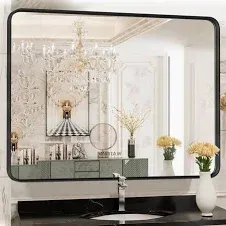 Photo 1 of 
Elegant Lighting Evermore 48" W x 30" H Contemporary Rectangular Framed Bathroom Wall Mirror