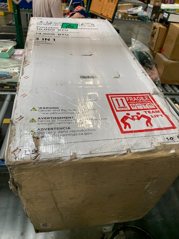 Photo 1 of 14000 BTU Portable Air Conditioners,Cools Up to 700 Sq.Ft,Portable AC Unit with Remote Control,Cooling,Fan,Dehumidification,Sleep Mode& Installation Kits for Large Rooms,White