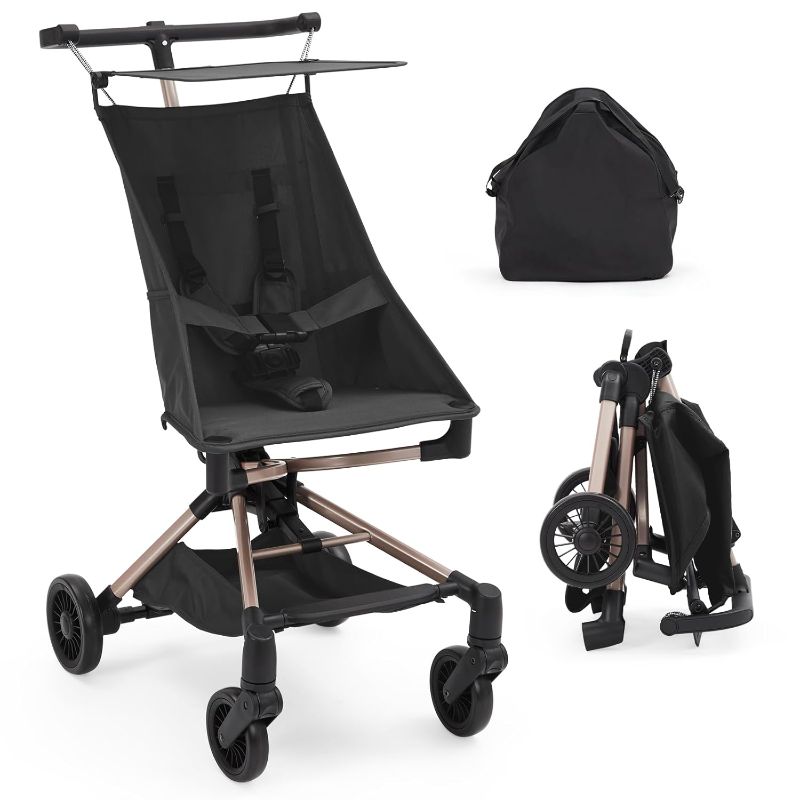 Photo 1 of 
Lightweight Baby Stroller Under 10 lbs, Travel Strollers for Airplane with Carry Bag, One-Handed Fold Compact Umbrella Stroller - Adjustable Sun Canopy,...
Color:Black
