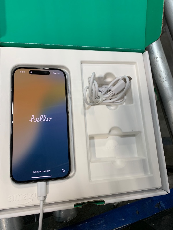 Photo 1 of ***WITHOUT ADAPTER***Apple iPhone 15 Pro, 256GB, Black Titanium - Unlocked (Renewed Premium)