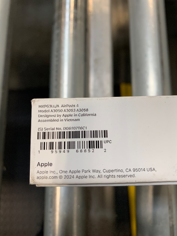Photo 1 of **NO USB CABLE *** Apple AirPods 4 Wireless Earbuds, Bluetooth Headphones, Personalized Spatial Audio, Sweat and Water Resistant, USB-C Charging Case, H2 Chip, Up to 30 Hours of Battery Life, Effortless Setup for iPhone
