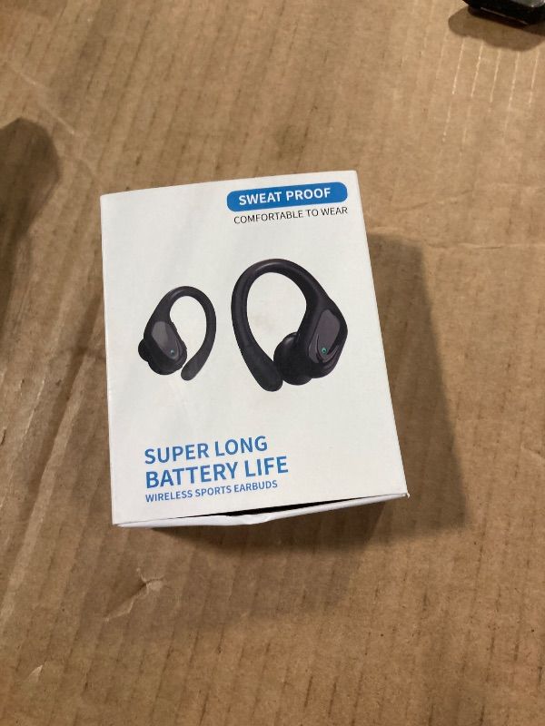 Photo 1 of Bcaikair Wireless Earbuds, Sports Bluetooth Headphones, Ear Buds with 80hr Playtime, Noise Canceling, LED Power Display, IPX7 Waterproof Earphones for Workout/Running Black