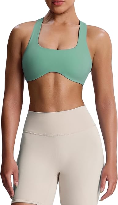 Photo 1 of ** blue gray color**
Aoxjox Women's Sports Workout Bra Fitness Backless Padded Vivie Sports Bras Yoga Crop Tank Top (Mink, Medium)