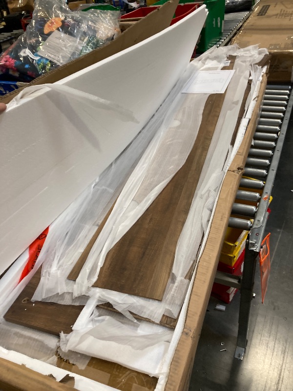 Photo 1 of ***Damaged packaging*** Walker Edison Chantilly 70 Inch Modern Farmhouse 4 Drawer TV Stand for TVs up to 80 Inches - Reclaimed Barnwood
