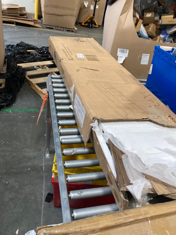 Photo 1 of ***Damaged packaging*** Walker Edison Chantilly 70 Inch Modern Farmhouse 4 Drawer TV Stand for TVs up to 80 Inches - Reclaimed Barnwood