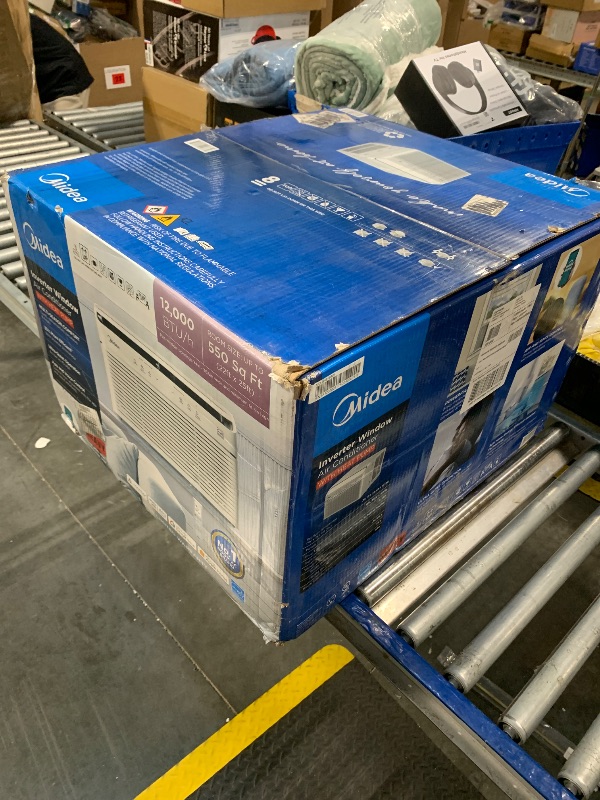 Photo 1 of Midea 12,000 BTU Smart Inverter Air Conditioner Window Unit with Heat and Dehumidifier – Cools up to 550 Sq. Ft., Energy Star Rated, Quiet Operation, Electronic Controls, Remote Control, White