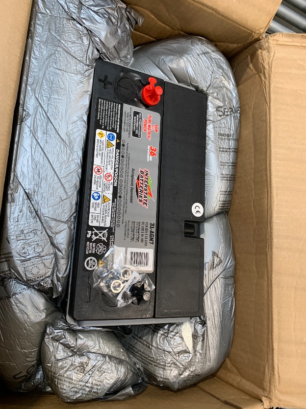 Photo 1 of Interstate Batteries Heavy Duty Marine Deep Cycle Battery 12V 100Ah 925CCA (31-AGM7) Pure Matrix Power Commercial AGM Cranking Replacement (Group Size 31) GEM Cars, Yachts, Extra Fuel Tank Trucks