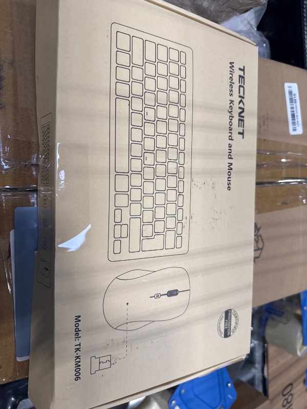 Photo 1 of TECKNET Wireless Keyboard and Mouse Combo, Mini Cordless Computer Keyboard and Mouse Set 2.4GHz, Silent Adjustable 1600 DPI, Quiet Click, Lag-Free for Computer, Laptop, PC, Windows, Mac, Chrome OS
