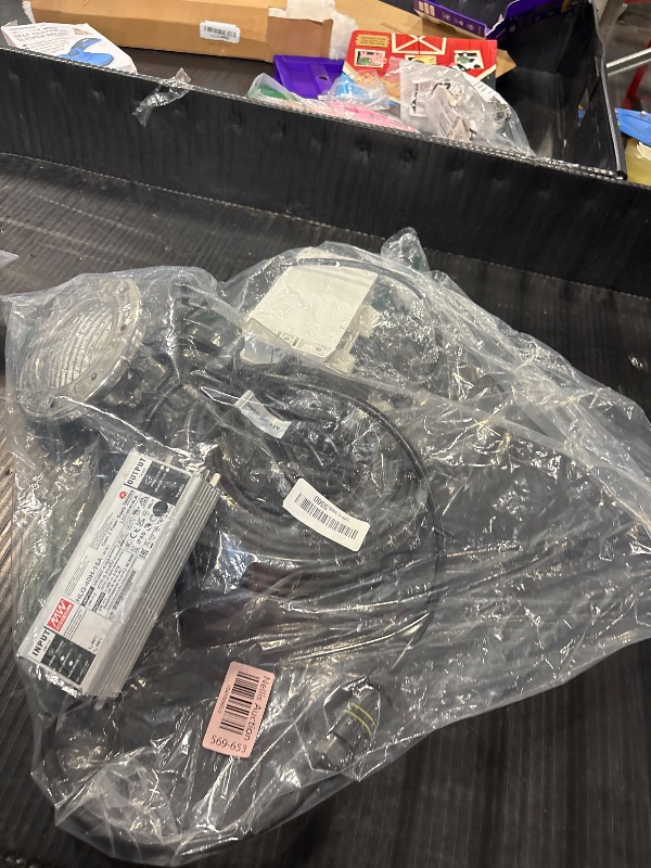 Photo 1 of HQUA PN04DC 120V AC Remote Control LED RGBW Color Change Inground Pool/SPA Light, 6 Inch 50W with 100 Feet Cord, UL Listed Transformer Included, Fit for 6" Small Wet Niches.