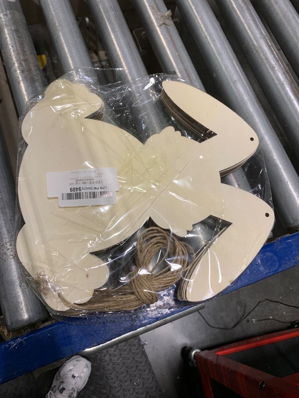 Photo 1 of 12 Pack Large Size 11" Wooden Easter Ornaments to Paint, Kuchisity Wooden Rabbit Ornaments DIY Blank Bunny Unfinished Wood Discs for Home Crafts Hanging Spring Decoration