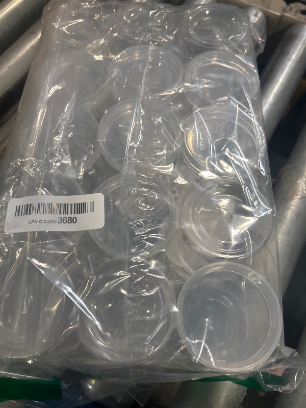 Photo 1 of 15 Pack 6oz Clear Plastic Jars Wide-mouth Storage Containers,Refillable Empty Containers for Dry Food,Dried Fruit,Seasoning and Honey Storage