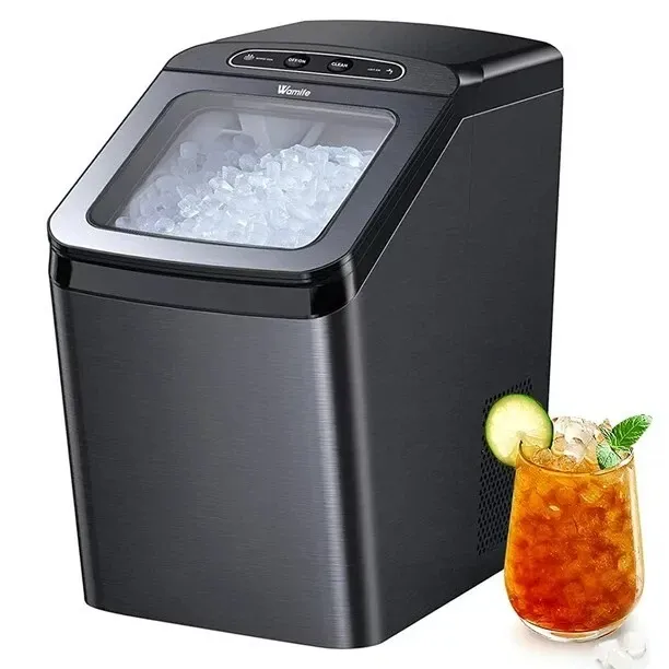 Photo 1 of **new**Gevi Household V2.0 Countertop Gemi Nugget Ice Maker | Self-Cleaning Pellet Ice Machine | Open and Pour Water Refill | Stainless Steel Housing | Fit Under Wall Cabinet | White