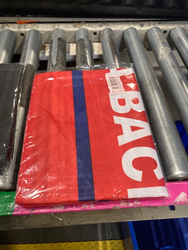 Photo 1 of **trump flag**Red Flag Double-Sided 3-Ply Flag - 3x5Ft With 2 Brass Grommets, UV Protection, Fade Resistant for Indoor/Outdoor Use