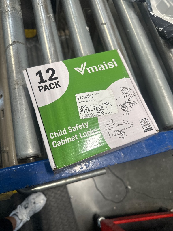 Photo 1 of 12 Pack Cabinet Locks Child Safety Latches - Vmaisi Baby Proofing Cabinets Drawer Lock with Adhesive Easy Installation - No Drilling or Extra Screws (White)