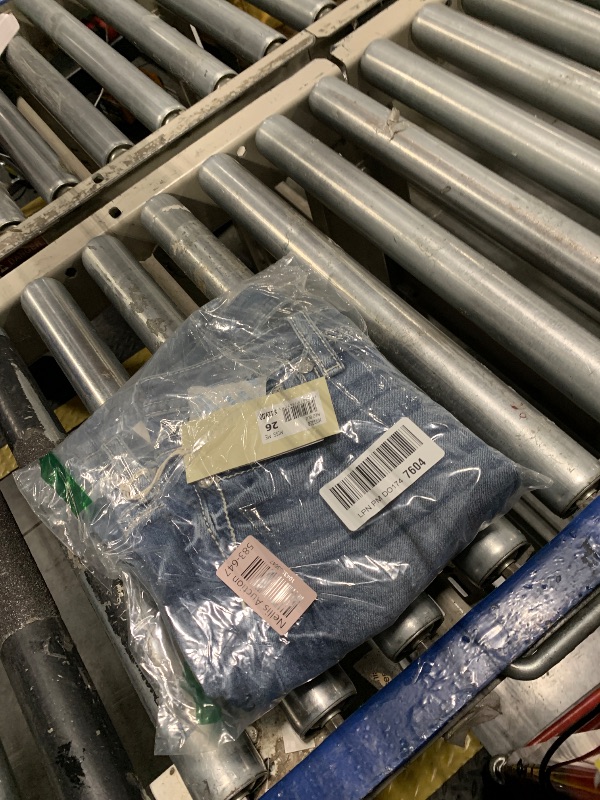 Photo 1 of Miss Me Women's Abstract Pattern Applique Faux Flap Pockets Mid-Rise Bootcut Jeans (Medium Blue, 26W x 34L)