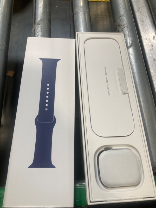 Photo 1 of **LOCKED** Apple Watch Series 8 GPS 45mm Midnight Aluminum Case with Midnight Sport Band - M/L. Fitness Tracker, Blood Oxygen & ECG Apps