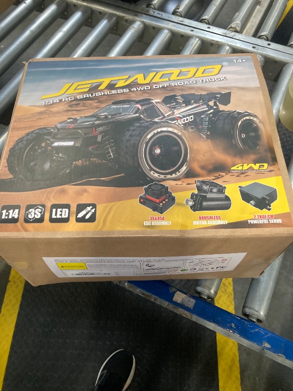 Photo 1 of Jetwood x Hyper go 1/14 All Terrain Super Fast Remote Control Car for Adults, 50mph Electric Brushless Race RC Car for Boys, Offroad RTR Radio Controlled Trucks, Hobby Grade Waterproof 3S High Speed